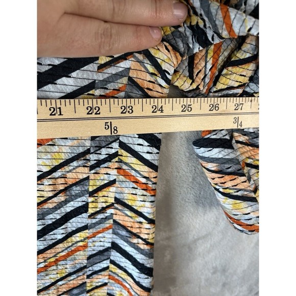 Joseph Ribkoff Jacket Women's 14 Retro Mod‎ Chevron Striped Artsy Layering - Picture 4 of 6